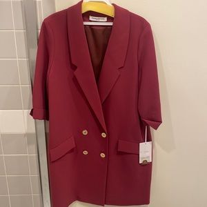 Amanda Uprichard Size L, Plum Blazer Dress